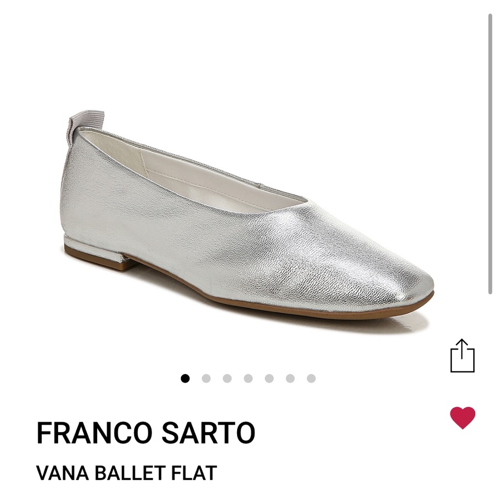 Franco Sarto Silver Vana Ballet Flat